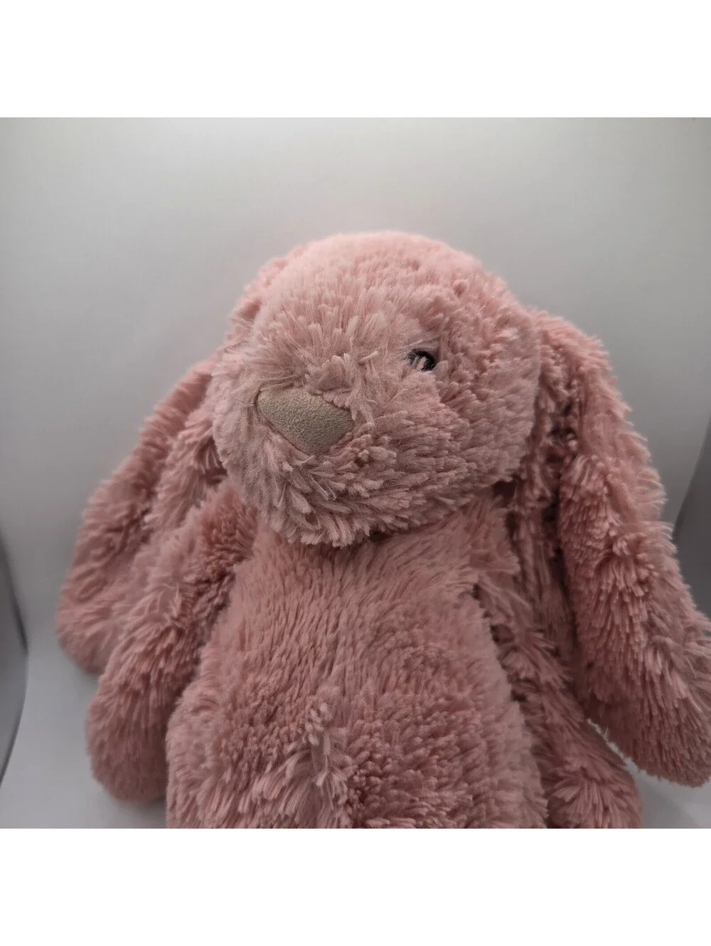RARE Retired Jellycat London Medium Bashful Bunny Sorrel? Petal? Pink Plush 11”